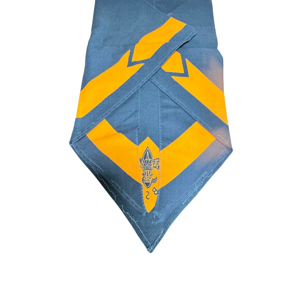 Vintage BSA Explorer Scout Neckerchief Green Gold Boy Scouts Uniform Scarf 1970 - Picture 5 of 9
